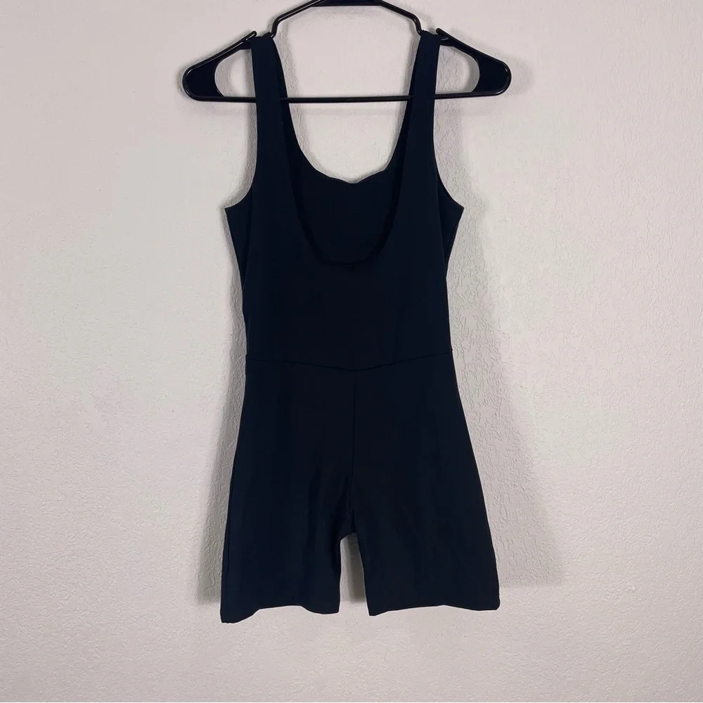 Girlfriend Collective Black Bike Unitard - Picture 3 of 9